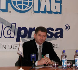 09.10.2002 SA "MOLDPRESA" A DAT STARTUL CAMPANIEI DE ABONARE LA ZIARE ŞI REVISTE PENTRU ANUL 2003 (CONFERINŢE DE PRESĂ LA AGENŢIA INFOTAG)