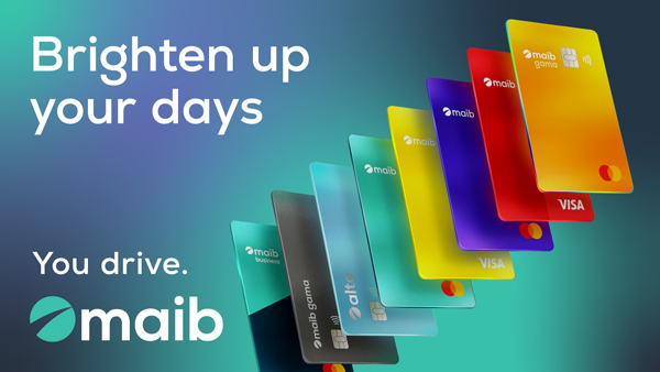 ​Brighten up your days – the new design of maib cards is tailored to your lifestyle!