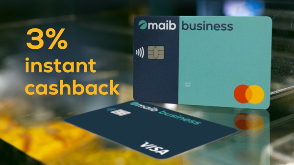 ​Instant cashback: exclusive promotion for maib business card payments